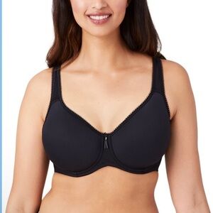 WACOAL BEAUTY SPACER UNDERWIRE T-SHIRT BRA BLACK 40D STYLE 853192